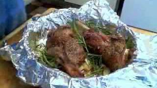 Slow Roasted Lamb Shanks with Garlic and Rosemary [upl. by Eyahs]