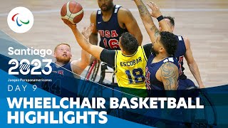 Wheelchair Basketball  Day 9 Highlights  Mens Finals  Santiago 2023 Parapan American Games [upl. by Gene]