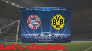 FC Bayern  Dortmund  ChampionsLeague Final 2013  Let simulate PES 2013 [upl. by Noimad757]