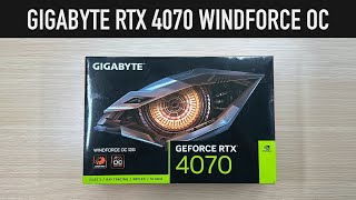 GIGABYTE RTX 4070 WINDFORCE OC Unboxing amp Features Overview [upl. by Emylee]