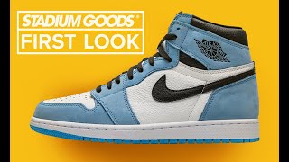 STADIUM GOODS FIRST LOOK Air Jordan 1 High quotUniversity Bluequot [upl. by Dominik]