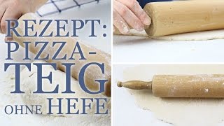 Rezept für Pizzateig ohne Hefe  Nur 5 Zutaten  Pizzateig selber machen  Talude [upl. by Alegnaoj400]