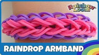 Rainbow Loom RaindropArmband  deutsche Anleitung [upl. by Enomyar693]