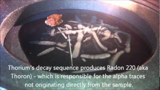 Uranium and Thorium Samples in Cloud Chamber [upl. by Bradshaw]