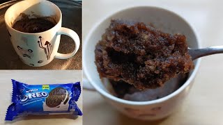 Oreo Mug Cake In 1 Minute  Eggless Microwave Cake Recipe  Oreo mug cake  Mug Cake  Shorts [upl. by Solakcin]