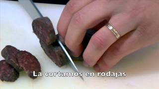 RECETA COMPLETA morcilla con tomates [upl. by Eldreda]