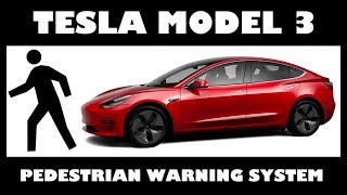 Tesla Model 3 Pedestrian Warning System Comparison PWS Noise Maker Sound [upl. by Ecnarretal]