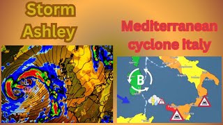 Storm Ashley to hit the Uk with rain and wind and big storms in Italy October 19th weather update [upl. by Yeltnerb]