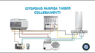 FARFISA 1MEXR KIT CITOFONO MONOFAMILIARE COLLEGAMENTI 5 FILI [upl. by Nennahs]