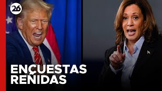 EEUU  Nuevas encuestas muestran un empate entre Donald Trump y Kamala Harris [upl. by Adnilim]