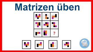 Einstellungstest  Matrizen  Logisches Denken trainieren [upl. by Ebbie]