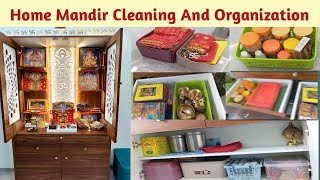 Home Mandir cleaning And organization Idea  Home Temple Tour  How to Organize Home Pooja Mandir [upl. by Enovad941]