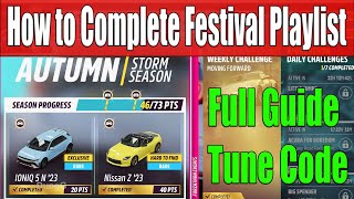 Forza Horizon 5 How to Complete Festival Playlist Autumn Season Series 35 Full Guide Tune Code [upl. by Other]