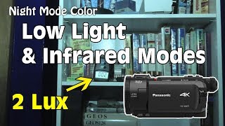 Panasonic HCWXF1 Low Light amp INFRARED to Zero Lux in TOTAL Darkness [upl. by Noimad]