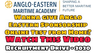 How to give Anglo Eastern Sponsorship Online Test from home during LockdownExplained by MarineR Sk [upl. by Nuri]