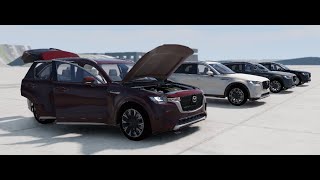 BeamNG Drive Mazda CX90 with Airbags Crashtest Downloadlink [upl. by Nagrom294]