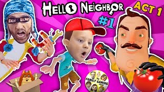 HELLO NEIGHBOR ACT 1 w FGTEEV HOBO JIM NEW SECRETS in BASEMENT FINAL FULL GAME 1 [upl. by Cibis]