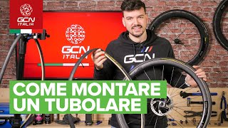 Come montare un tubolare sulla ruota  Manutenzione base per bici da strada [upl. by Attehcram]