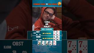 Actions Straight Flush VS Full House 🤯 poker pokerhighlights [upl. by Westberg244]