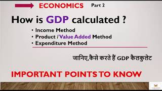 कैसे होती है GDP calculate  Income Method  ProductValue Added Method  Expenditure Method [upl. by Eyde435]