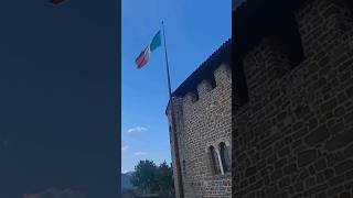 Italian flag on the roof of Gorizia Castle Italy travel flag castle gorizia italy [upl. by Cutler]