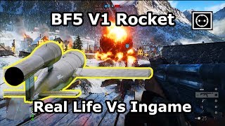 Battlefield 5 V1 Rocket Real Life vs Ingame  Soundcheck amp Flying Fieseler Fi 103  WW2 Missile [upl. by Nedroj]