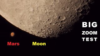 Zooming Mars amp Moon conjunction 2020  Nikon P1000  No telescope only a camera 4K [upl. by Nosde]