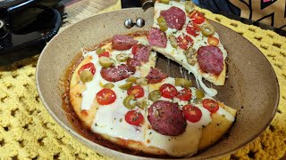 PIZZA DE FRIGIDEIRA FÁCIL E DELICIOSA [upl. by Dwayne371]