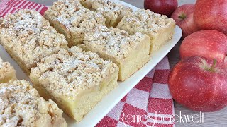 Saftiger Apfelkuchen vom Blech 🍎 schnell einfach lecker [upl. by Sherline172]