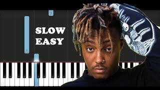 Juice Wrld  Empty SLOW EASY PIANO TUTORIAL [upl. by Asli]