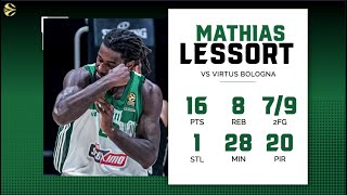 Virtus Bologna  Panathinaikos 7782  Euroleague R10 Mathias Lessort 16 Points  20 PIR [upl. by Lyred189]