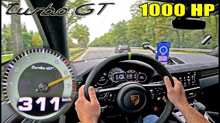 1000HP PORSCHE CAYENNE TURBO GT is INSANE on an UNLIMITED AUTOBAHN [upl. by Grishilde]