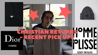 Christian Returns October Recent Pick Ups  Dior Homme Acne Studios Issey Miyake [upl. by Inoj769]