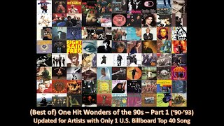 Best of One Hit Wonders of the 90s  Part 1 9093  Updated for 1 song in US Billboard Top 40 [upl. by Helali]