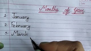 MONTHS MONTHS OF YEAR  MONTHS NAME WITH SPELLING [upl. by Eiznek611]