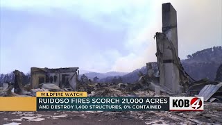 Emergency declared as deadly wildfires burn 1400 structures in New Mexico [upl. by Mavra]