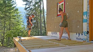 Framing The Floor On Our Off Grid Home Addition [upl. by Joelle]