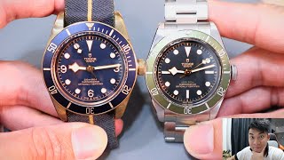 æµ‹è¯„å¸èˆµç¢§æ¹¾Tudor black bay Harrods 41mm ç»¿æ°´é¬¼ vs Tudor bronze bucherer 43mm æµ·å†›è“é‡‘é“œç¢§å¼¯ [upl. by Manwell520]