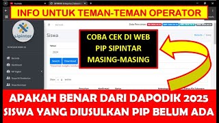 APA BENAR DARI DAPODIK 2025 SISWA YANG DIUSULKAN MENDAPATKAN PIP BELUM ADA [upl. by Kale921]