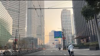 Drive in Shanghai Morning 4K｜Hongkou District｜North Bund｜Side window view｜Yangshupu Road｜Pingliang [upl. by Razaile]