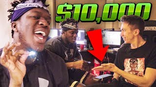 GIVING KSI 10000 SIDEMEN CHAIN [upl. by Ramedlaw]