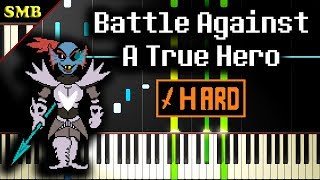 UNDERTALE  BATTLE AGAINST A TRUE HERO  Piano Tutorial [upl. by Sitelc]