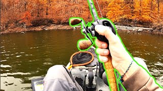 Does Scent and Color Really Make a Difference In Bass Fishing Kayak Bass Fishing La Cygne Lake [upl. by Dnaltroc]