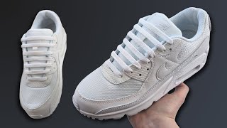 HOW TO BAR LACE NIKE AIR MAX 90s EASY WAY [upl. by Garwood]