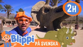 Lära sig om dinosaurier med Blippi  BlippiSvenska  Pedagogiska videor för barn [upl. by Eznyl]