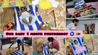 Our baby 1st month Complete Photoshoot And Celebration 🧿📸👼 babyphotography babyphotographyideas [upl. by Zeralda809]