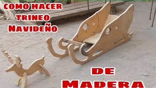 Como hacer Trineo con tenos de madera navideñoAdornos NavideñosPróximamente [upl. by Lebama831]