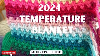 2024 Temperature Blanket [upl. by Thetos328]