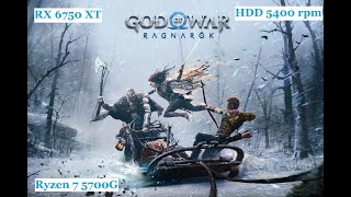 God of War Ragnarök  RX 6750 XT amp HDD 25quot WD 5400 rpm [upl. by Burnard]