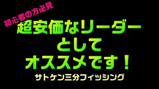 初心者の方必見 超安価なリーダーとしてオススメです！サトケン三分フィッシング ショアジギング [upl. by Yeleen779]